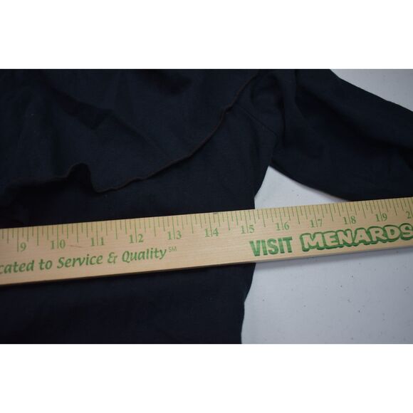 Free People Everything Always Top Black Off the Shoulder Ruffle NWOT Large - Picture 4 of 5